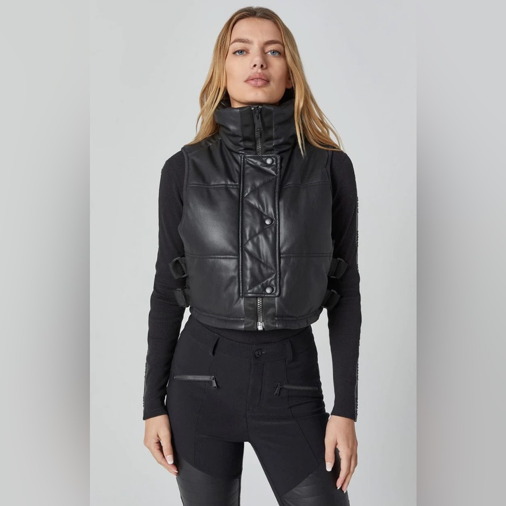 ALP N ROCK Faux Leather Vest - Black - Size S - Worn Once, Like New